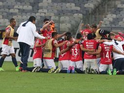 Jorge Wilstermann festejando contra Atlético Mineiro Jorge Wilstermann festejando contra Atlético Mineiro