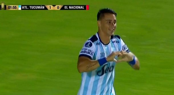 Zampedri metió el primer gol en la historia de Atlético Tucumán en la Copa Libertadores