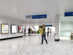 La nueva zona de trasbordo bajo el Obelisco