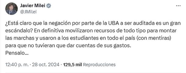 Contundente mensaje del Presidente