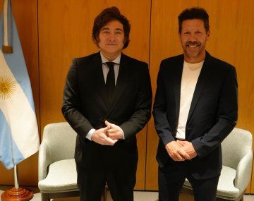Milei se reunió con el Cholo Simeone en Madrid para hablar de fútbol