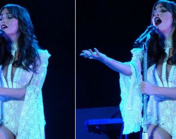 Lali Espósito se tragó un bicho en pleno show