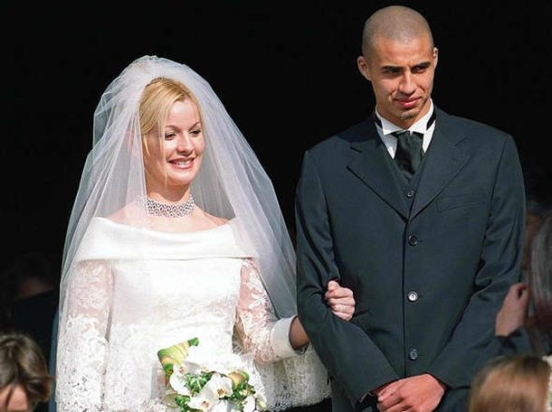 Durante su casamiento en épocas más felices.