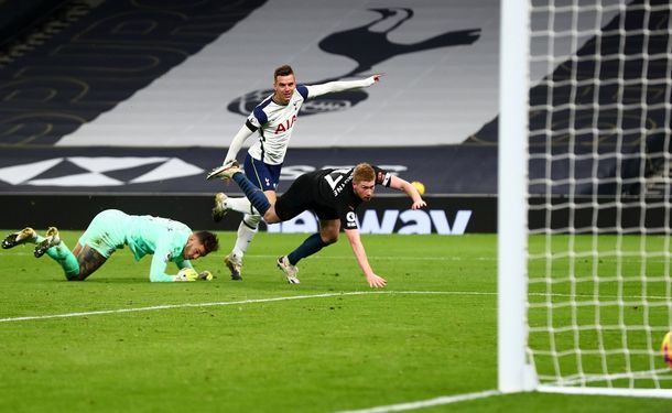 Giovani Lo Celso marcó un gol en Tottenham, que venció a Manchester City