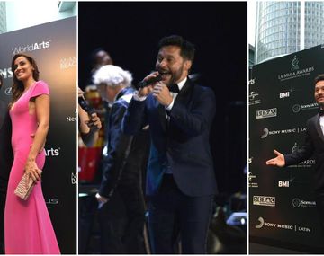 Diego Torres homenajeado en Miami: el glamoroso look de Débora Bello