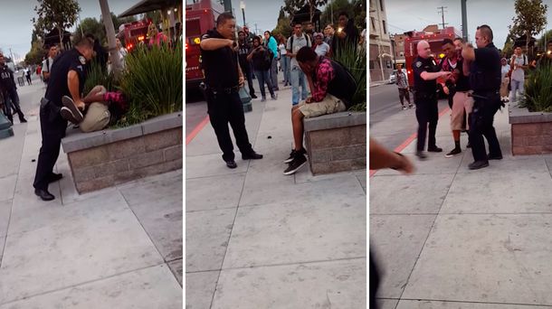 Video: policías golpean y detienen a un joven negro por cruzar mal la calle