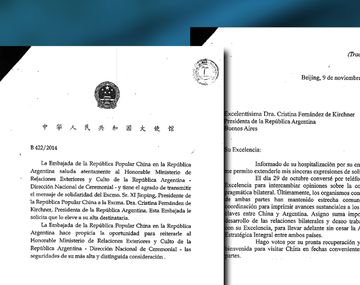 El presidente chino le deseó una pronta recuperación a Cristina Kirchner