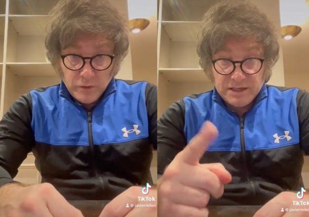 Javier Milei grabó un extraño video para pegarle a Sergio Massa: leyó, se trabó y es viral por las burlas