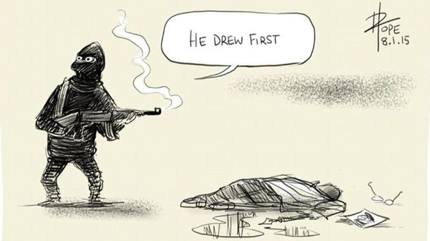 Las caricaturas en homenaje a los 12 muertos en la redacción de Charlie Hebdo