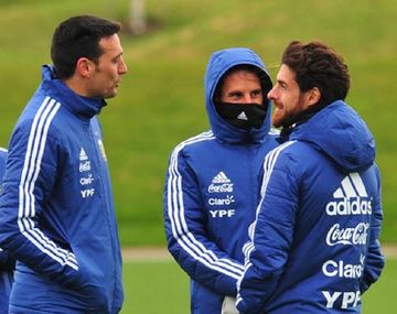 Jorge Sampaoli, Lionel Scaloni, Sebastián Beccacece y Pablo Aimar