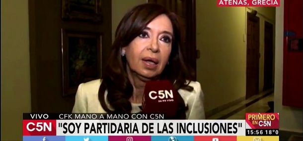 Cristina habló desde Grecia