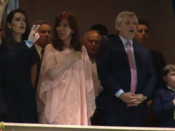 El gesto peronista de uno de los hijos de Kicillof que celebró Cristina Kirchner