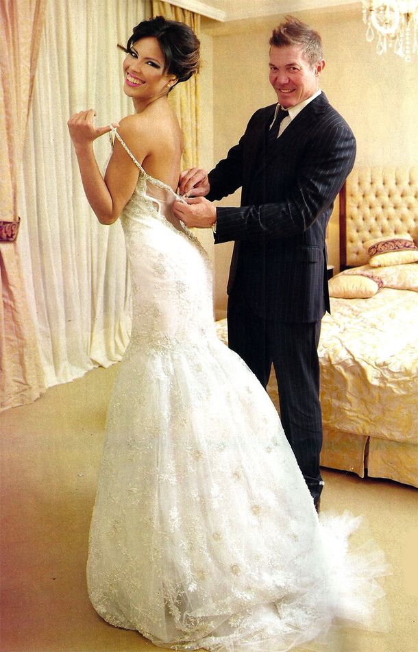 El glamour de la pareja de Fernando Burlando vestida de novia