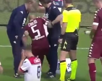 El argentino bromeó con el árbitro