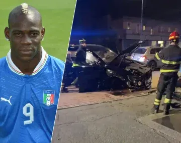Balotelli protagonizó un impresionante accidente en Italia
