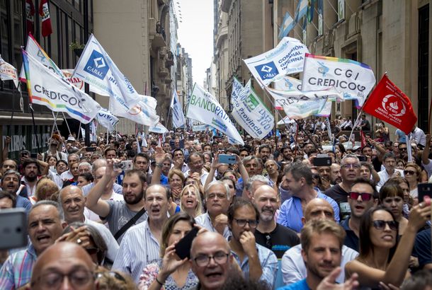 En la primera jornada hubo una movilización por el Microcentro