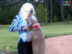 Susana recibió ayuda para domesticar a su perra