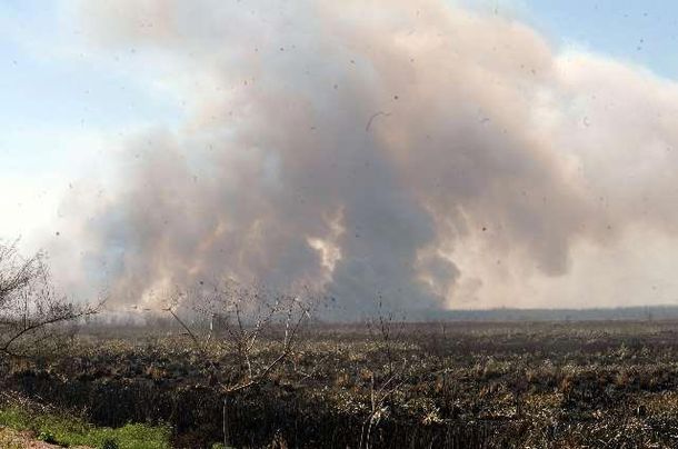 Fuego en Reserva Otamendi