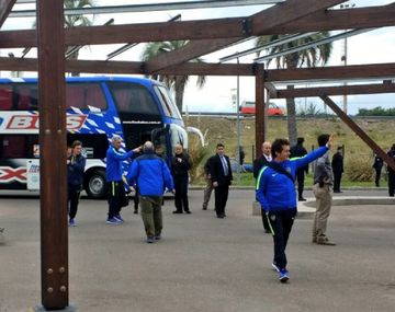 Boca ya está en Mendoza (foto: @lamitadmas1)