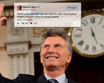 Mauricio Macri felicitó a Donald Trump