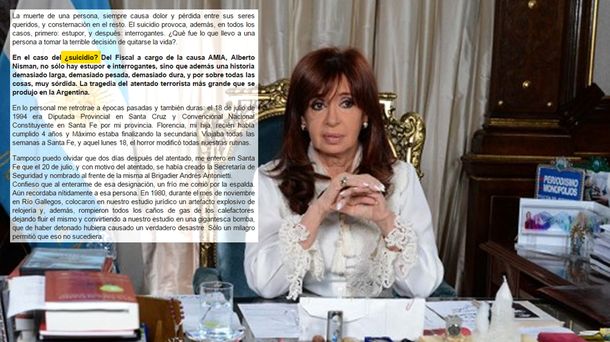 ¿CFK ya había puesto en duda que se tratara de un suicidio?