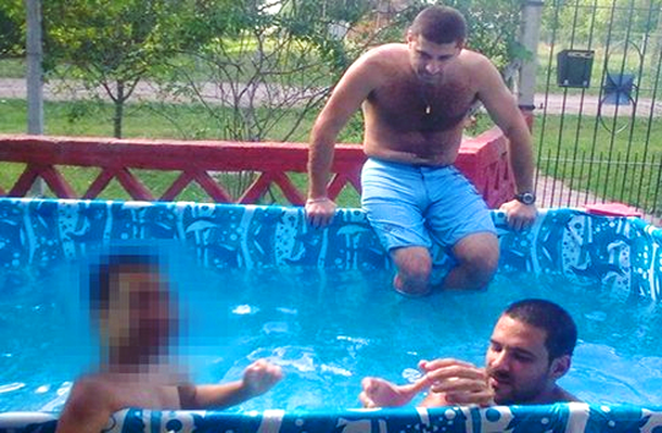 Marcelo Tagliaferro junto a Javier ¨La Hiena¨Quiroga (Foto Online 911)