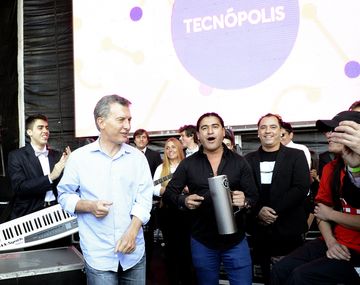 Macri cantó y bailó cumbia en Tecnópolis