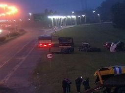 El accidente ocurrió en el kilómetro 56 de la autopista El accidente ocurrió en el kilómetro 56 de la autopista