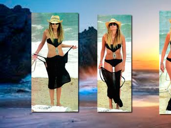 Isabel Macedo, soltera y sensual en Punta del Este con un trikini