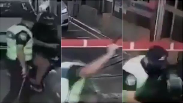 Pilar: quiso pasar sin pagar peaje y un policía le dio una paliza
