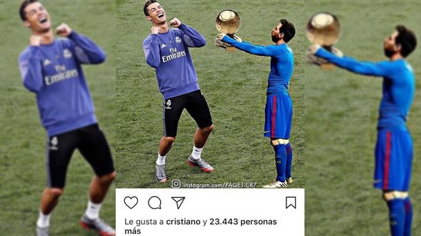 Tras un nuevo título, Cristiano Ronaldo se ríe de Lionel Messi en Instagram