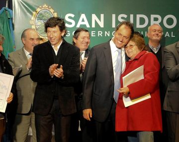 Scioli se mostró en un acto con un socio de Macri en Provincia