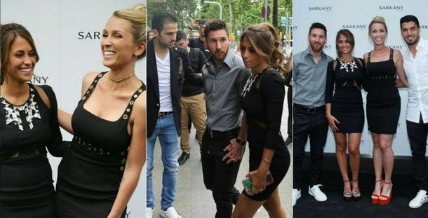 La mujer de Messi inauguró un local de Sarkany en Barcelona