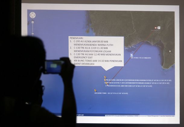 Detectaron el punto exacto en el que se estrelló el vuelo #QZ8501