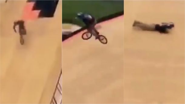 VIDEO: Un motociclista falló en una prueba y remontó la situación con un gesto cómico