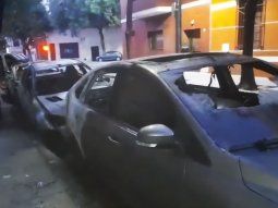 vandalismo en san cristobal: buscan a quemacoches que ataco en la madrugada