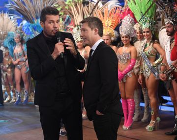 Marcelo Tinelli y Adrián Suar en la apertura de ShowMatch