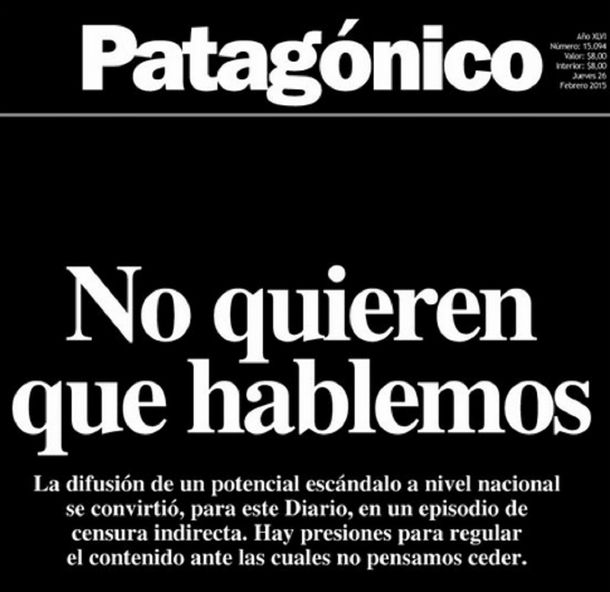 Una dura tapa del diario Patagónico: leé la editorial