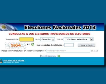 Ya podés consultar los padrones para el 27 de octubre