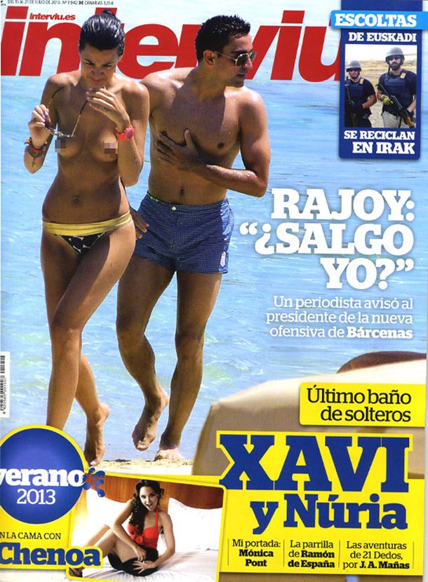 El topless de la novia de una de las estrellas del fútbol