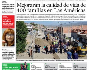 Tapas de diarios del sábado 3 de noviembre de 2018