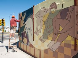 Inauguran mural por los DDHH en Mar del Plata