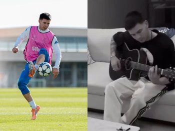 Mastantuono grabó una canción para homenajear a Diego Maradona
