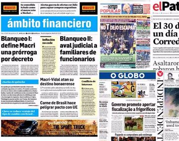 Mirá las tapas de los diarios