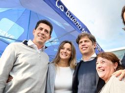 Wado de Pedro, Axel Kicilof y Malena Galmarini  juntos