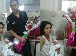 Policías ayudaron a una mamá a dar a luz Policías ayudaron a una mamá a dar a luz