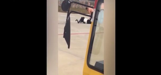 Pareja de chinos peleando en el aeropuerto