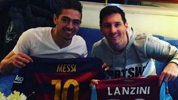 lanzini cumplio su sueno: se saco una foto con messi