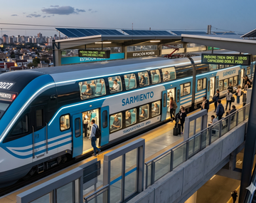 Así sería el Tren Sarmiento doble piso en 2027 según la IA