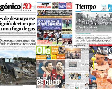 Mirá las tapas de los diarios